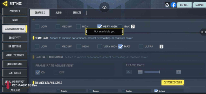 بخش گرافیک و فریم‌ریت کالاف دیوتی موبایل